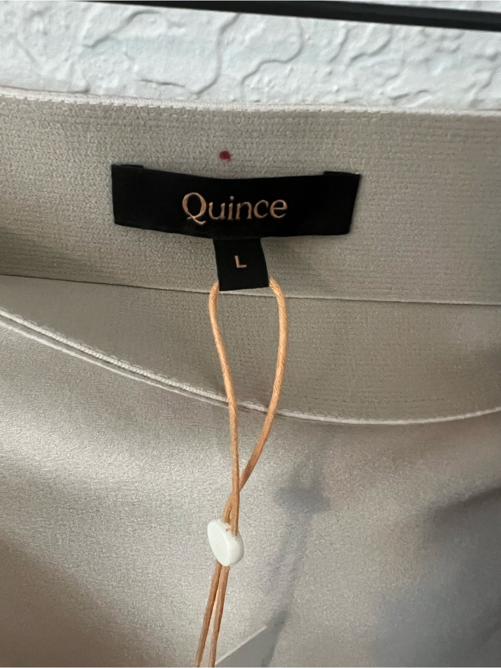 Women’s NWT Quince Champagne 100% Mulberry Silk Short Skirt Size Large Luxury - Picture 3 of 5